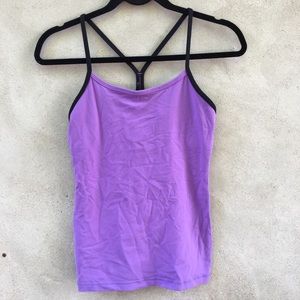 Lululemon Purple/Black Power Y Tank
